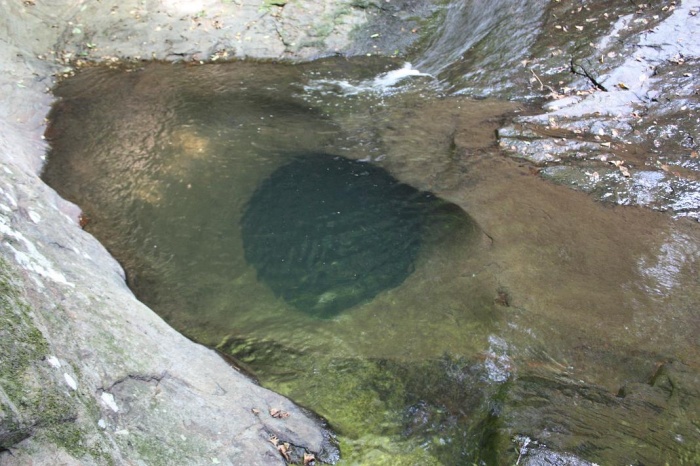 逆柳の甌穴（雄井戸）